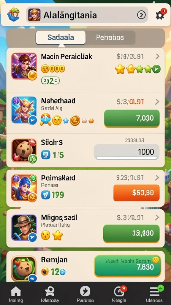 megahoki - Pemain sedang berkompetisi dalam mode multiplayer.